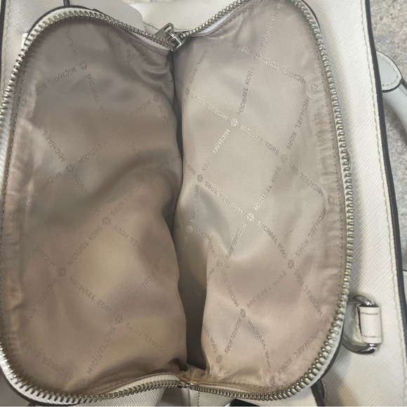 Michael Kors Camille small leather satchel optic white EUC - Picture 13 of 15